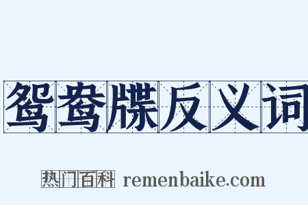 鸳鸯牒反义词是什么意思的图片